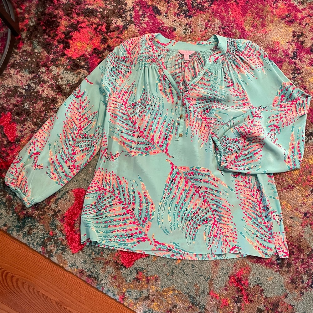 Lilly Pulitzer Elsa Silk Top in XL